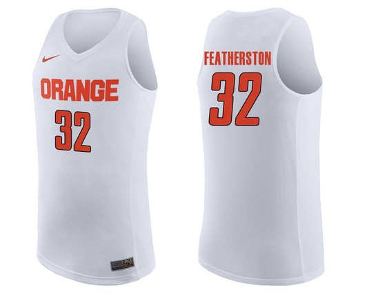 Syracuse Orange White Ray Featherston College Basketball 3D Jersey