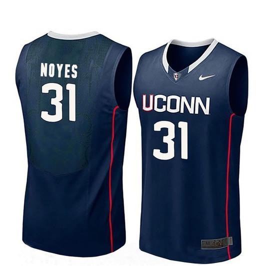 Unisex Uconn Huskies Navy Mike Noyes College Basketball 3D Jersey