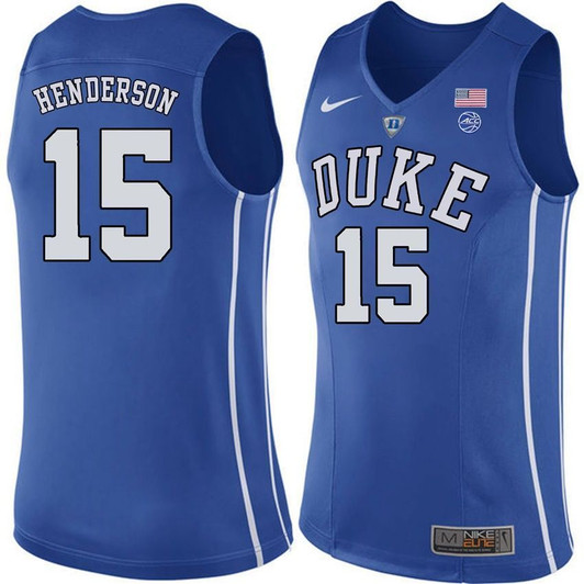 Unisex Duke Blue Devils Royal Gerald Henderson College Basketball Performance 3D Jersey