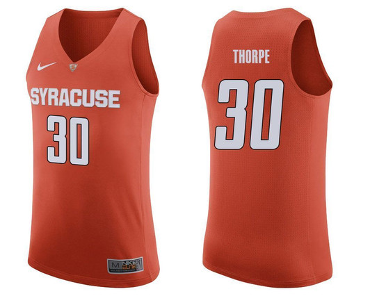 Syracuse Orange Orange Geno Thorpe College Basketball 3D Jersey