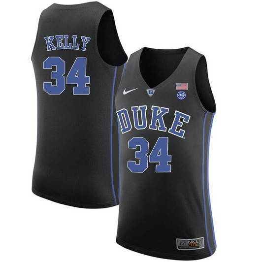 Unisex Duke Blue Devils Black Ryan Kelly College Basketball Performance 3D Jersey