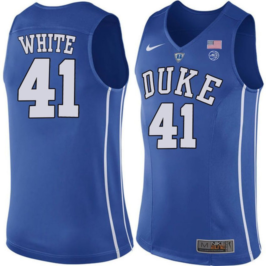 Unisex Duke Blue Devils Royal Jack White College Basketball Performance 3D Jersey