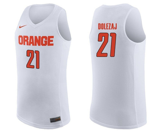 Syracuse Orange White Marek Dolezaj College Basketball 3D Jersey