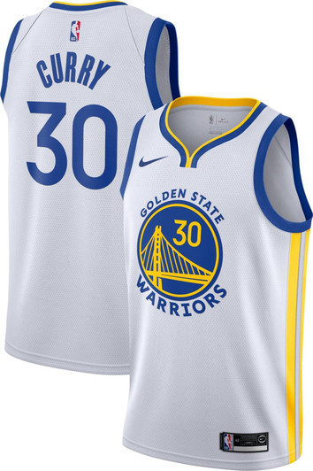 Nike Men'S Golden State Warriors Stephen Curry #30 White Dri-Fit Swingman Jersey