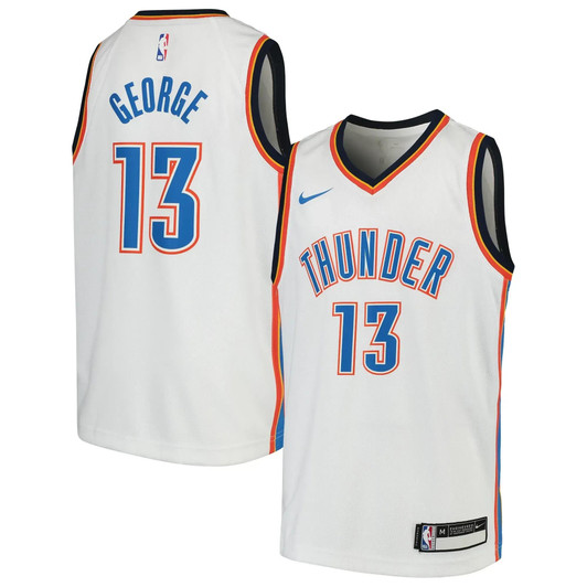 Paul George Oklahoma City Thunder Nike Youth Swingman Jersey - White - Icon Edition