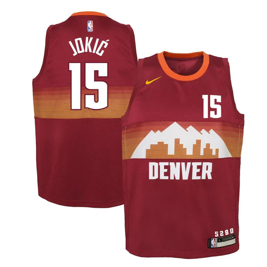 Nikola Jokic Denver Nuggets Nike Youth 2020/21 Swingman Jersey Red - City Edition