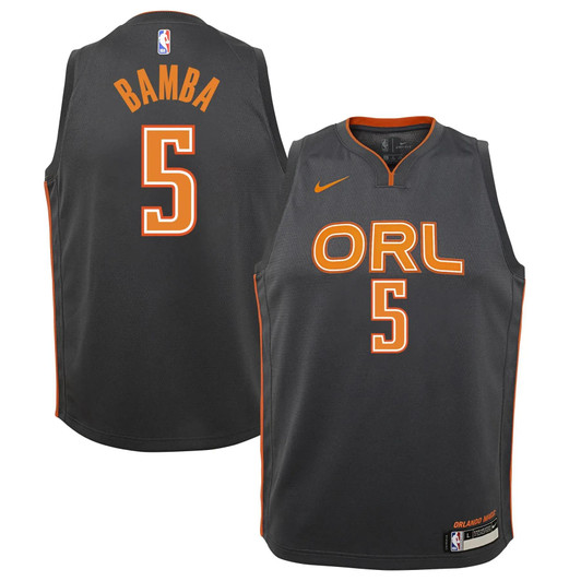 Mohamed Bamba Orlando Magic Nike Youth Swingman Jersey Anthracite - City Edition
