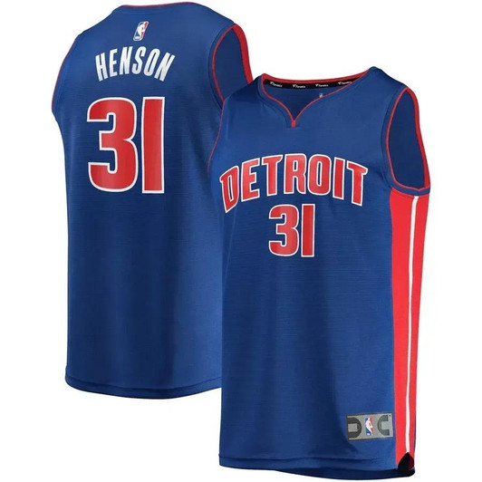 John Henson Detroit Pistons Fast Break Road Player Jersey - Blue