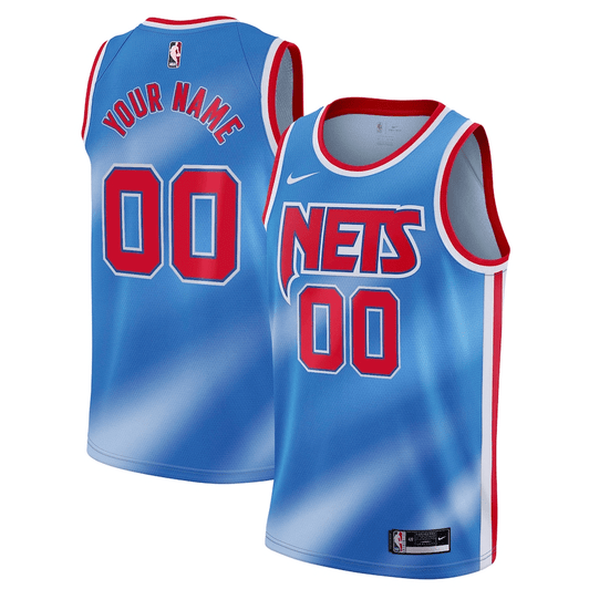 Brooklyn Nets Nike 2020/21 Hardwood Classics Swingman Custom Jersey - Blue
