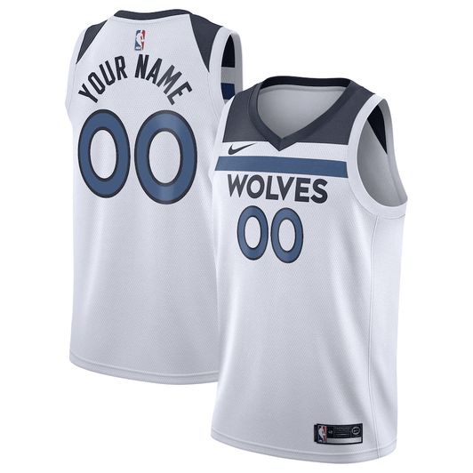 Minnesota Timberwolves Nike 2020/21 Swingman Custom Jersey – Association Edition - White