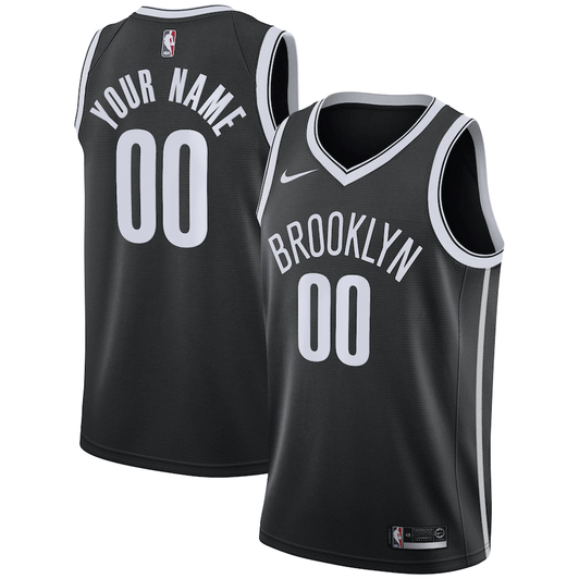 Brooklyn Nets Nike 2020/21 Swingman Custom Jersey – Icon Edition - Black