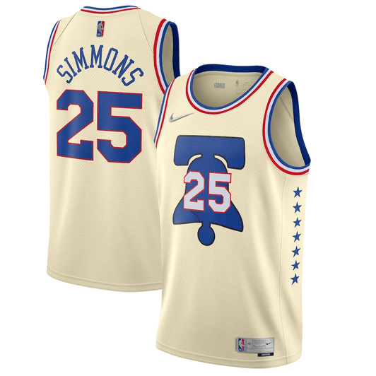 Ben Simmons Philadelphia 76Ers Nike 2020/21 Swingman Player Jersey Cream – Earned Edition