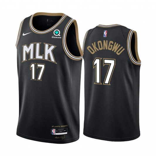 Atlanta Hawks Onyeka Okongwu #17 Black 2020-21 City Edition Jersey