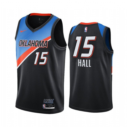 Josh Hall Oklahoma City Thunder 2021 City Edition Black #15 Jersey
