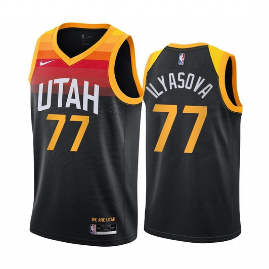 Ersan Ilyasova Utah Jazz 2020-21 City Edition Black #77 Jersey Swingman