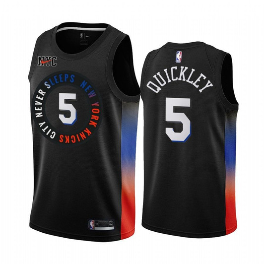 Immanuel Quickley New York Knicks 2020-21 Black City Jersey 2020 Nba Draft