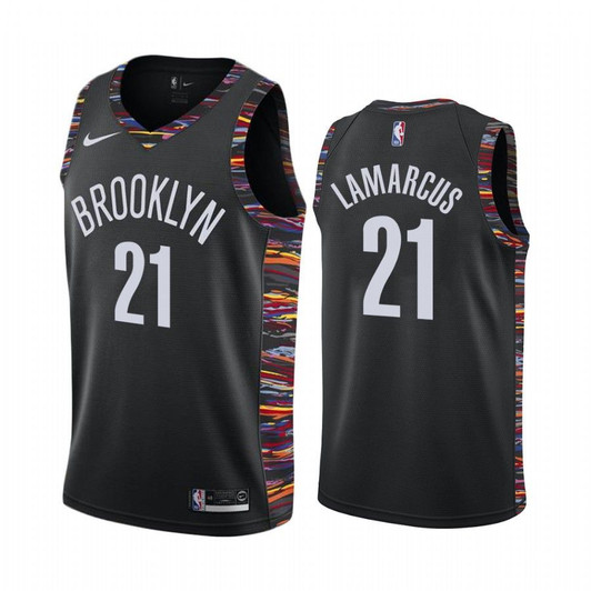 Lamarcus Aldridge Brooklyn Nets #21 Black Biggie Music Jersey 2021 Trade
