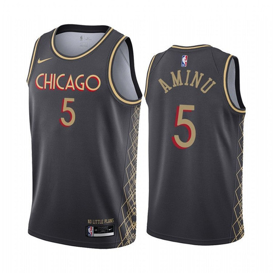 Al-Farouq Aminu Chicago Bulls Black City Edition 2021 Trade Jersey