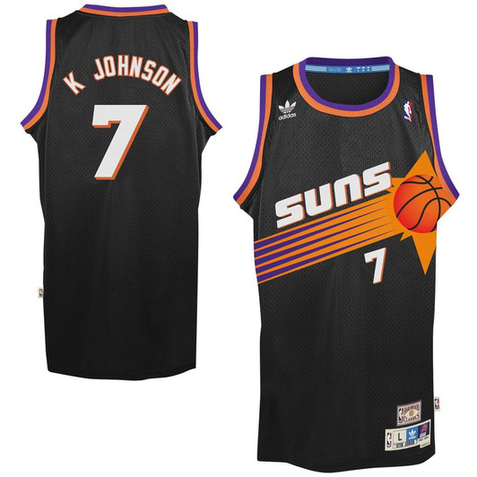 Men'S Kevin Johnson Phoenix Suns Black Hardwood Classics Swingman Jersey