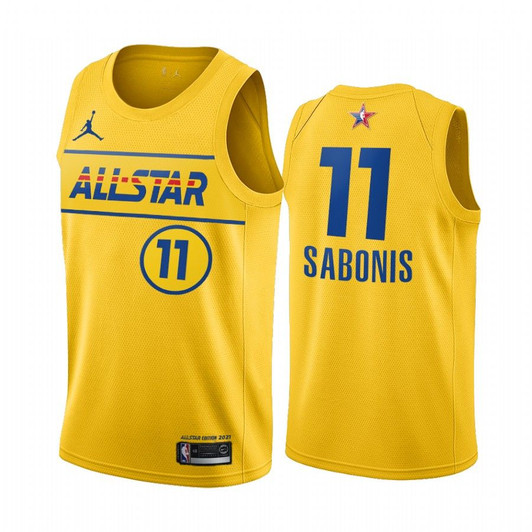 2021 All-Star Domantas Sabonis Jersey Gold Eastern Conference Pacers Uniform