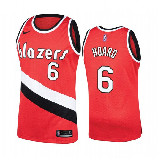 Portland Trail Blazers #6 Jaylen Hoard Hardwood Classics Red Jersey