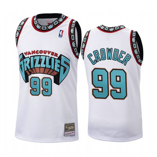 Jae Crowder #99 Memphis Grizzlies White Hardwood Classics 1998 Jersey