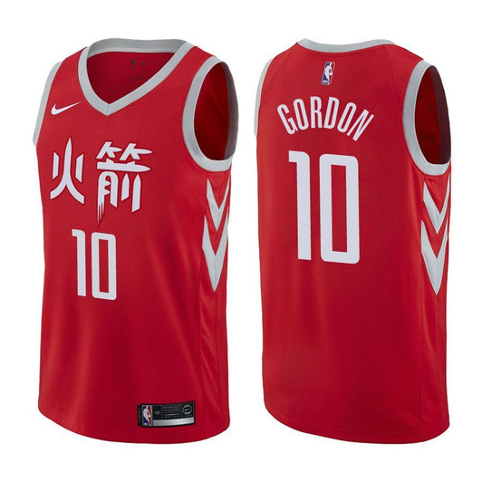Rockets Male Eric Gordon #10 City Edition Red Jersey