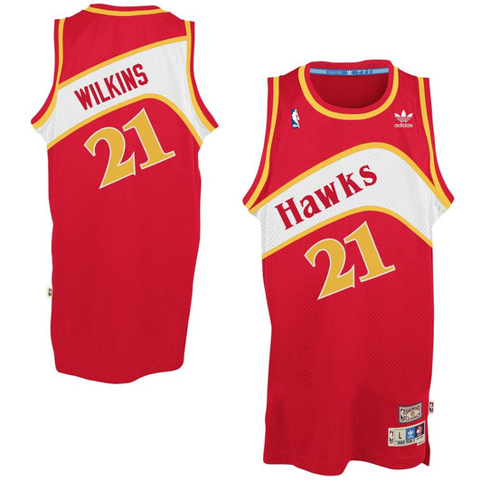 Mens Dominique Wilkins Atlanta Hawks Red Adidas Hardwood Classics Swingman Jersey