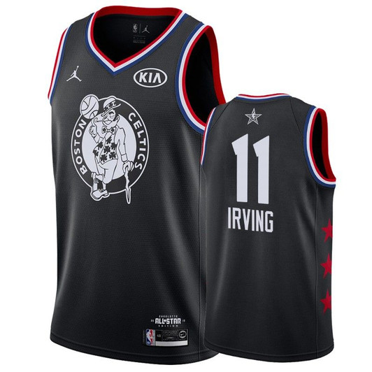 Men Boston Celtics #11 Kyrie Irving 2019 All-Star Game Finished Jersey - Black