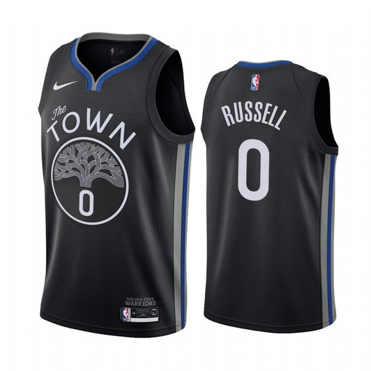 Golden State Warriors D'Angelo Russell Black 2019-20 City Jersey