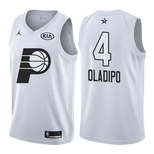 2018 All-Star Pacers Male Victor Oladipo #4 White Jersey