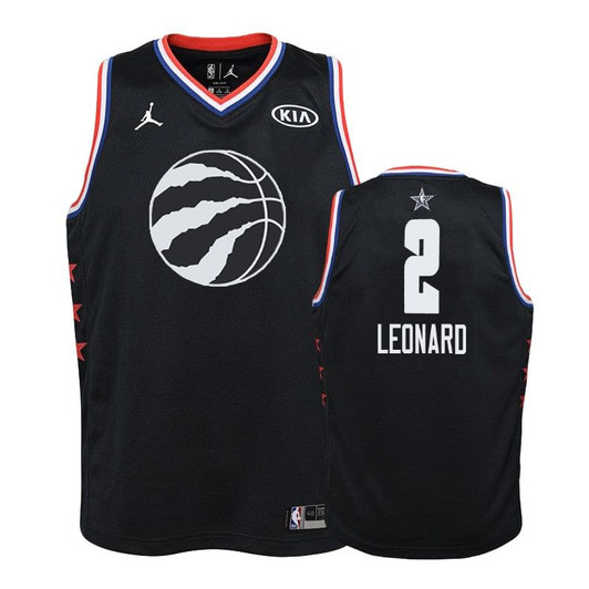 Youth Toronto Raptors #2 Kawhi Leonard 2019 All-Star Jersey - Black