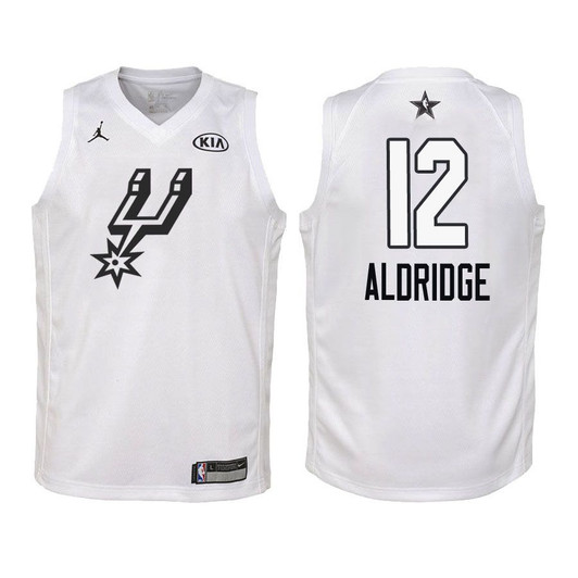 2018 All-Star Spurs Youth Lamarcus Aldridge #12 White Jersey