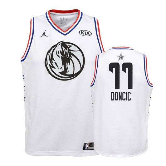Youth Dallas Mavericks #77 Luka Doncic 2019 All-Star Jersey - White