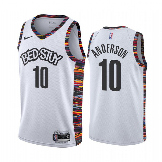 Justin Anderson Brooklyn Nets White City 2020 Jersey