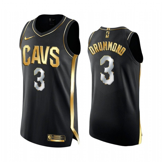 Andre Drummond Cleveland Cavaliers 2021 Black Golden Edition Jersey  Limited