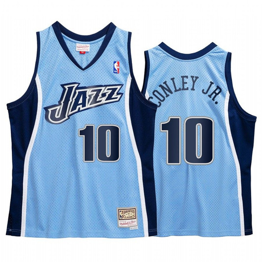 Mike Conley Jr. #10 Utah Jazz Blue Hardwood Classics Jersey