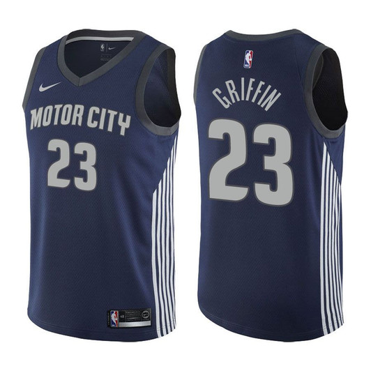 Pistons Male Blake Griffin #23 City Edition Swingman Navy Jersey