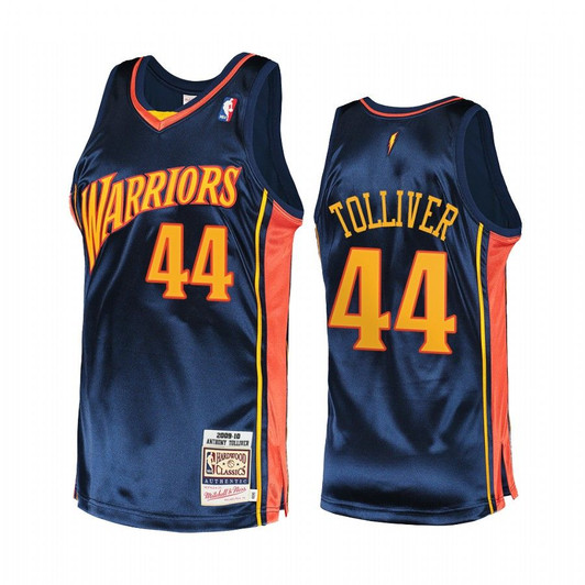 Anthony Tolliver #44 Golden State Warriors Navy Hardwood Classics  Jersey