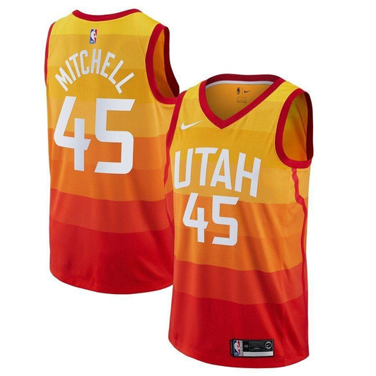 Donovan Mitchell Utah Jazz 2020 Finished Jersey Gold City Edition