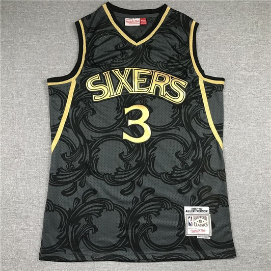 Philadelphia 76Ers Allen Iverson #3 Nba 2020 New Arrival Black Jersey
