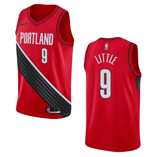 2021 20 Portland Trail Blazers 9 Nassir Little Statement Swingman Black 3D Jersey