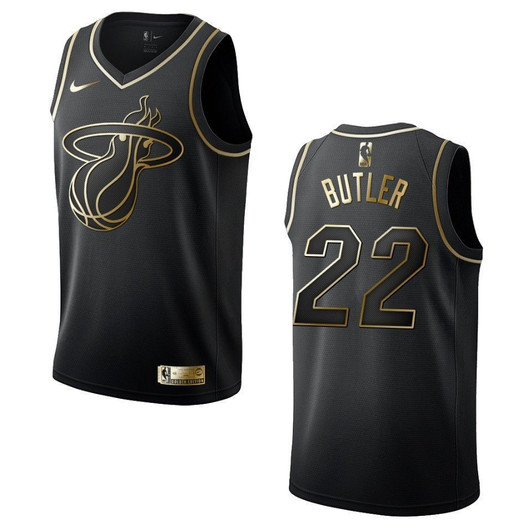 Miami Heat 22 Jimmy Butler Golden Edition Black 3D Jersey