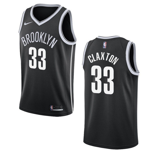 Brooklyn Nets 33 Nicolas Claxton Icon Swingman Black 3D Jersey
