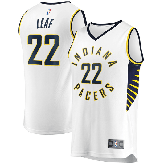 T.J. Leaf Indiana Pacers Fanatics Branded Fast Break Player Replica Association Edition White 3D Jersey