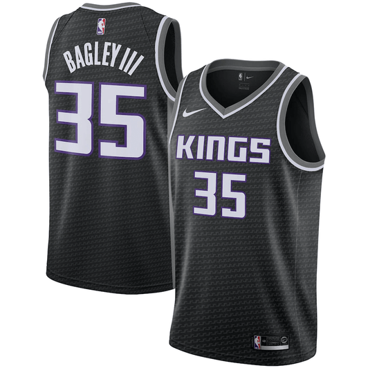 Marvin Bagley Iii Sacramento Kings 2021-2022 Swingman Statement Edition Black 3D Jersey