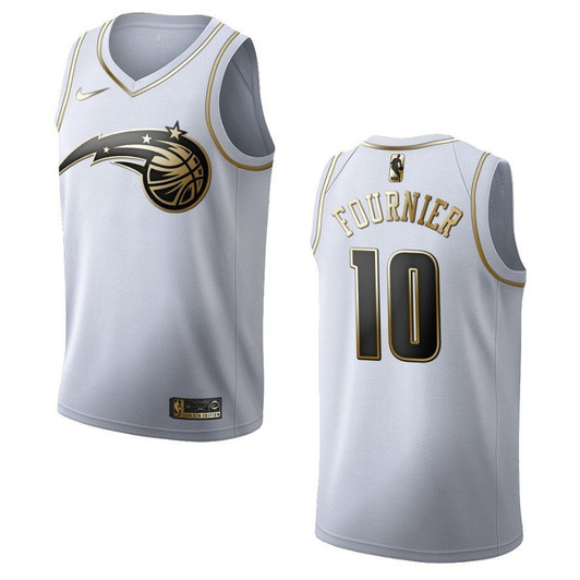 Orlando Magic 10 Evan Fournier Golden Edition White 3D Jersey