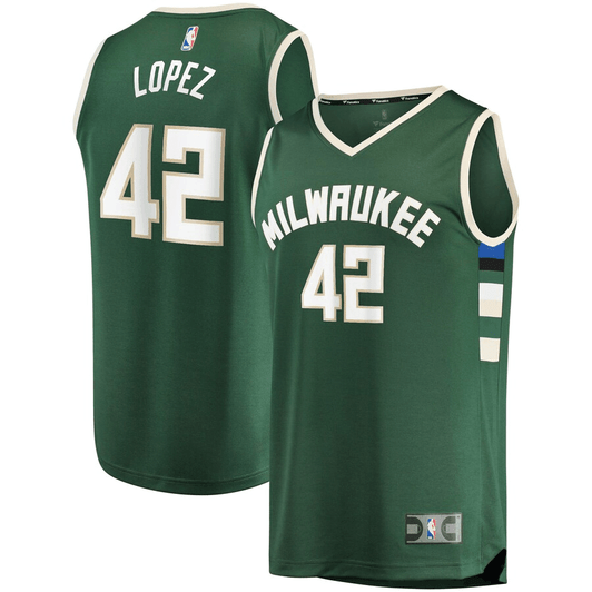 Robin Lopez Milwaukee Bucks Fanatics Branded Fast Break Replica Hunter Green Icon Edition 3D Jersey