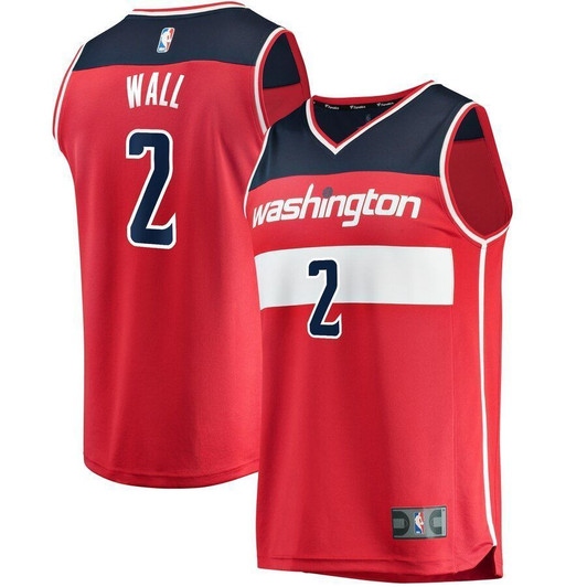 John Wall Washington Wizards Fanatics Branded Fast Break Player Icon Edition Red 3D Jersey