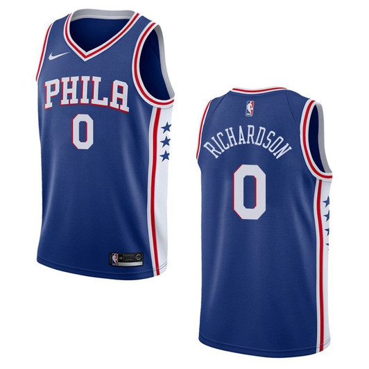 Philadelphia 76Ers 0 Josh Richardson Icon Swingman Blue 3D Jersey